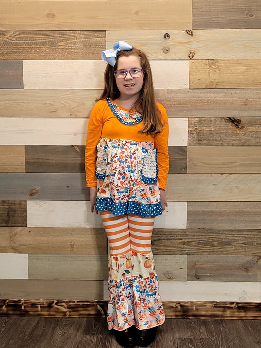 Harvest Bloom Long Sleeve Bell Bottom Boutique Outfit