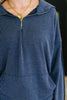 Certified Chiller Contrast Stripe Hoodie in Navy Regular & Plus