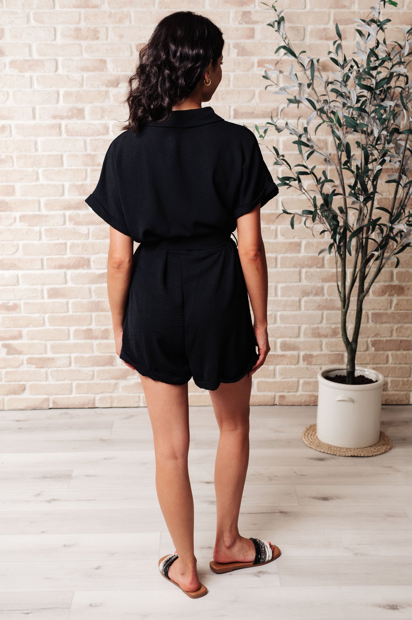 Don't Worry 'Bout a Thing V-Neck Romper Jodifl