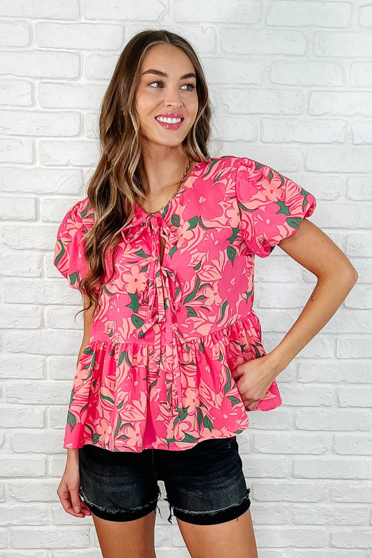 Floral Fling Puff Sleeve Blouse