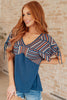 Greece Lightning V-Neck Blouse