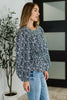 Muse Moves High Neck Peplum Blouse in Black