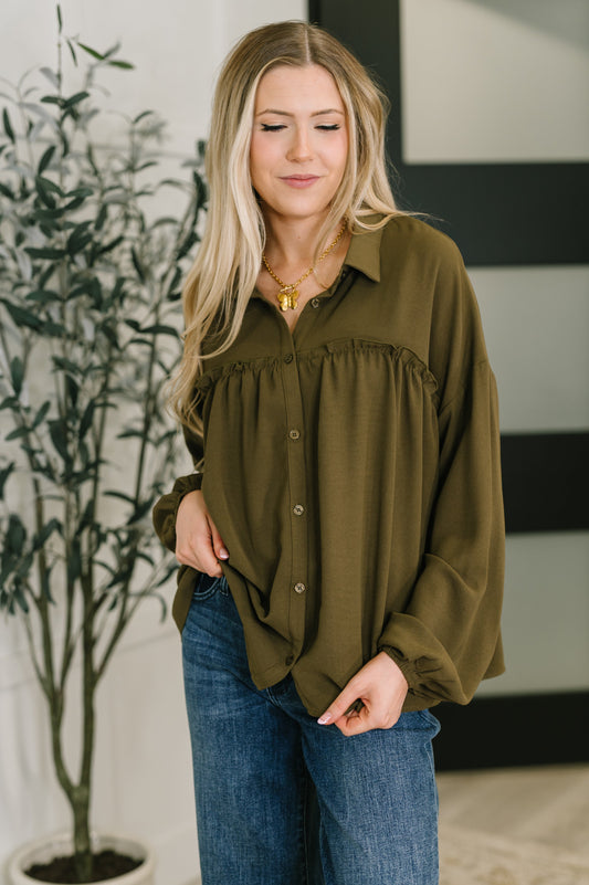 She's Got A Way Button Down Blouse- Andree by Unit