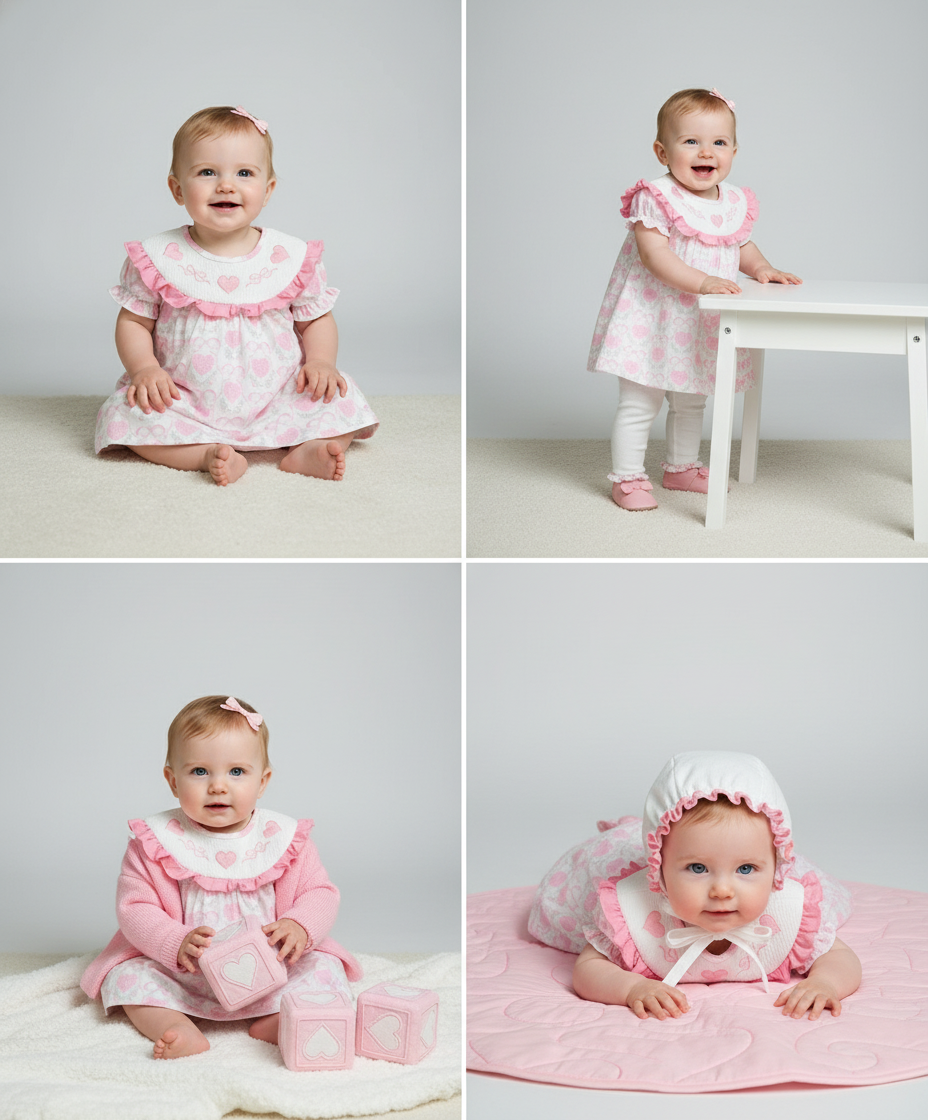 Sweetheart Smocked Dress – Baby & Toddler Girl Heirloom Cotton Dress
