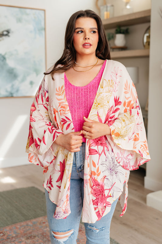 Vacay Season Bell Sleeve Kimono GeeGee