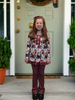 Maroon Rose Garden Outfit Long Sleeve