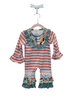 Floral and stripe romper by Small Beginnings Boutique