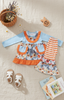 Girls Fall Bell Bottom Outfit – Light Blue Floral Boutique Set for Little Girls
