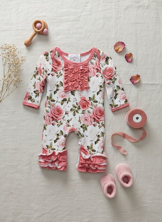 Rose Garden Floral Romper