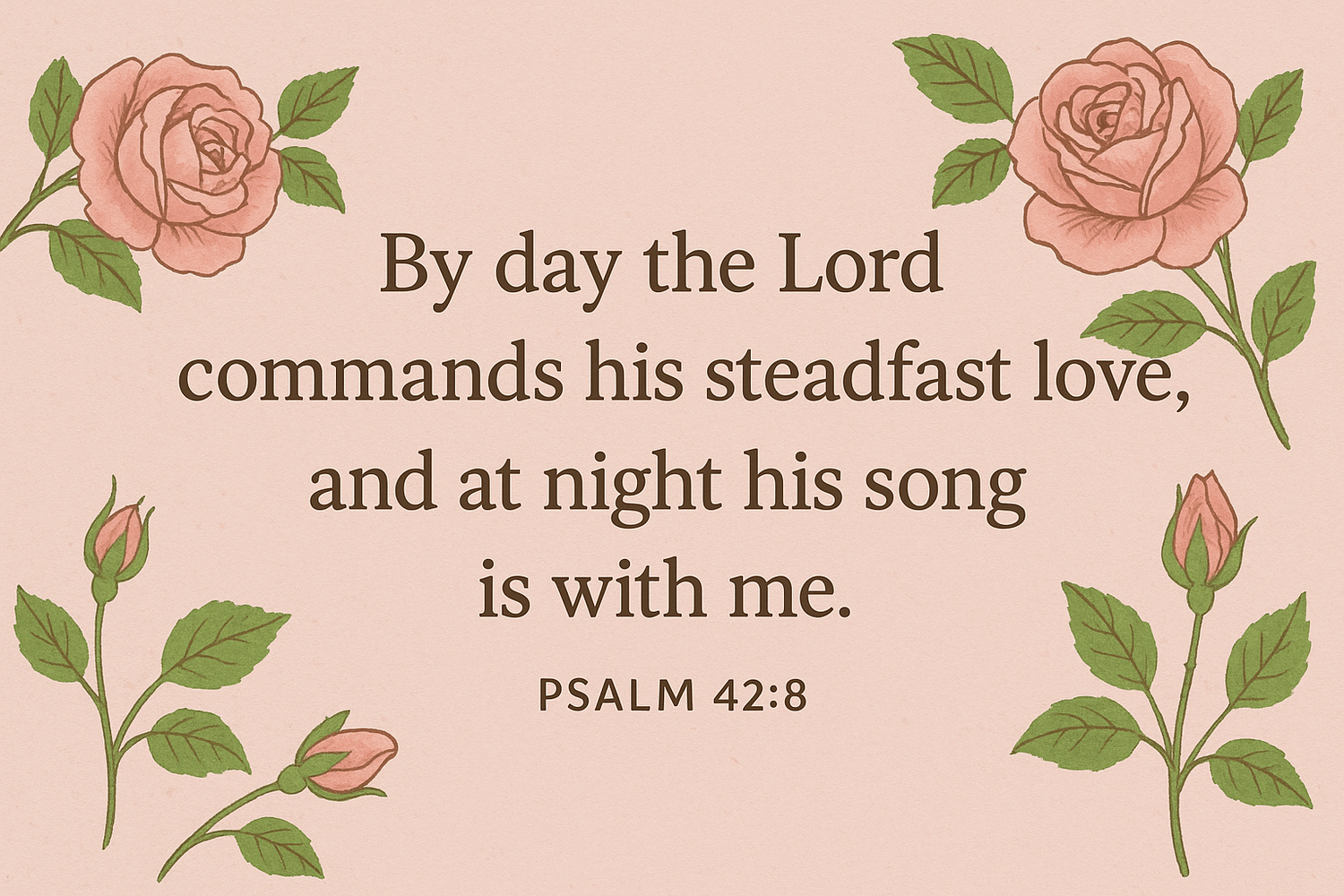 “His Song in the Night — Finding Peace in Psalm 42:8 When Life Feels Heavy”