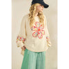 Sage & Fig Floral Appliqué Long Sleeve Top for Women