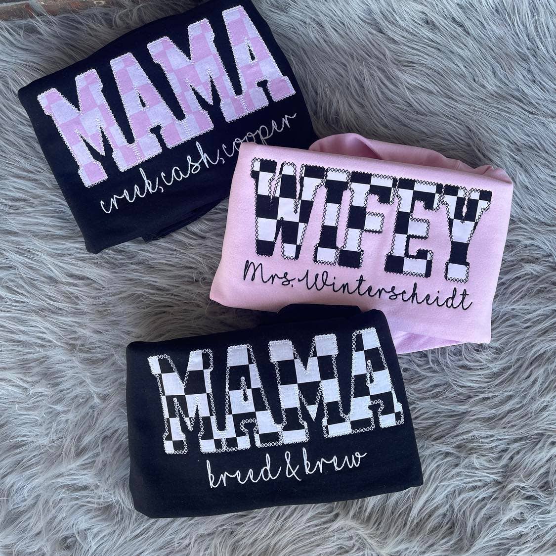 Heliconia Pink Wifey Mrs. Always Right Embroidered Sweatshirt – Funny Wife Christmas Gift, Bride Pullover, Hot Pink Embroidered Top