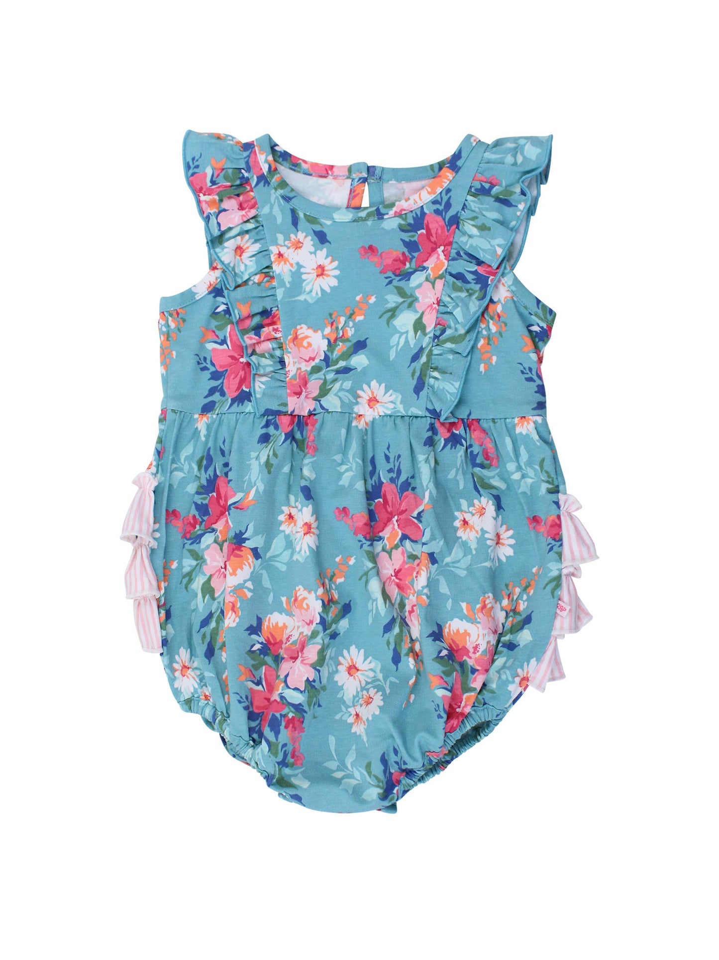 Baby Girls Fancy Me Floral Tank Waterfall Romper Ruffle Butts