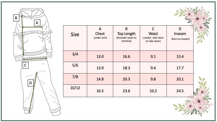 Adorable Sweetness Kids Black Leopard Ruffle Hooded Sweatshirt Lounge Set