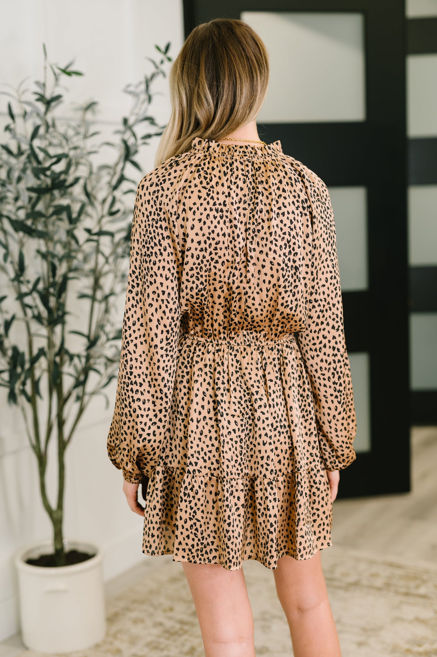 A Cheeky Little Time Tiered Dress in Pecan Brown by Oddi