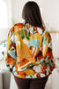 All Together Now Floral Mock Neck Blouse by Jodifl
