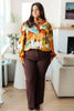 All Together Now Floral Mock Neck Blouse by Jodifl