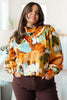 All Together Now Floral Mock Neck Blouse by Jodifl