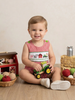 Baby Boy Farm Animal Embroidered Jon Jon – Red Gingham Barnyard Romper Boutique Outfit