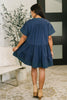 Boot Scootin' Boogie Tiered Dress in Navy