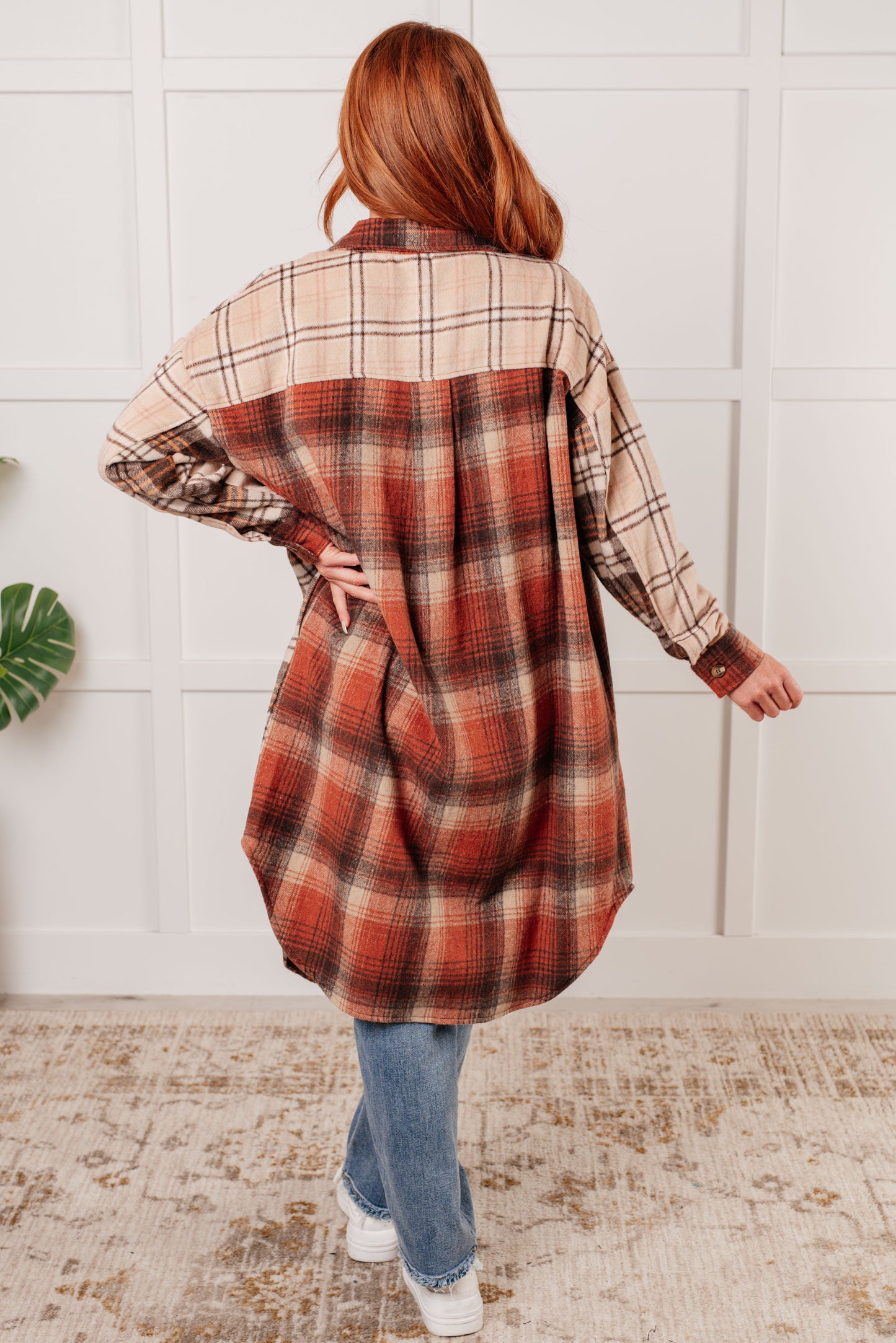 Cabin Fever Flannel Plaid Oversized Shacket Haptics