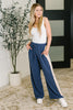 Certified Chiller Contrast Stripe Straight Leg Bottoms in Navy