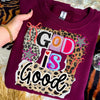 God is Good Animal Print Graphic Tee and Sweatshirt