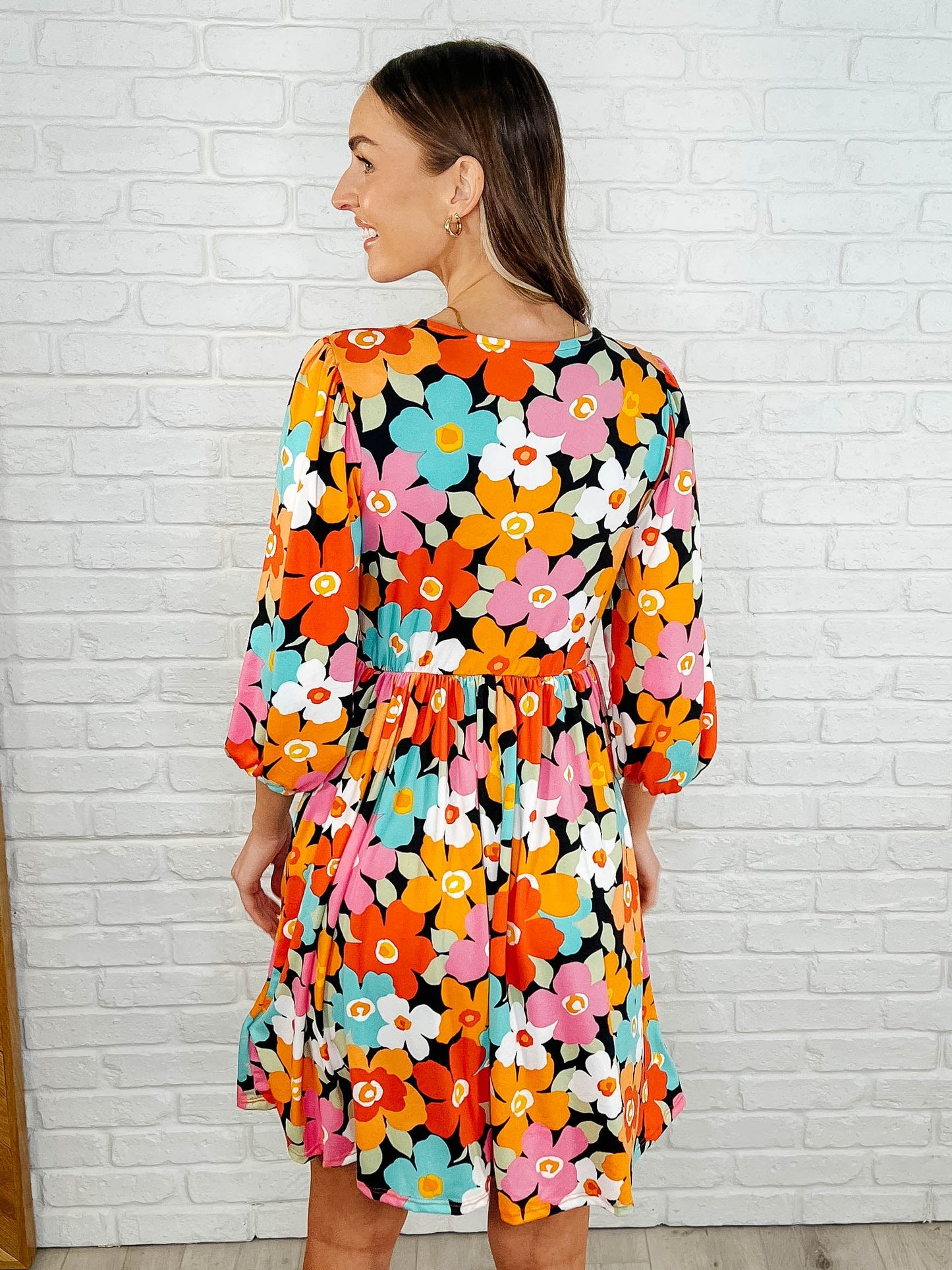 Haptics Little Bold V-Neck Knit Dress