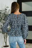Muse Moves High Neck Peplum Blouse in Black