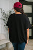 Textured Boxy Tee in Black Regular & plus size
