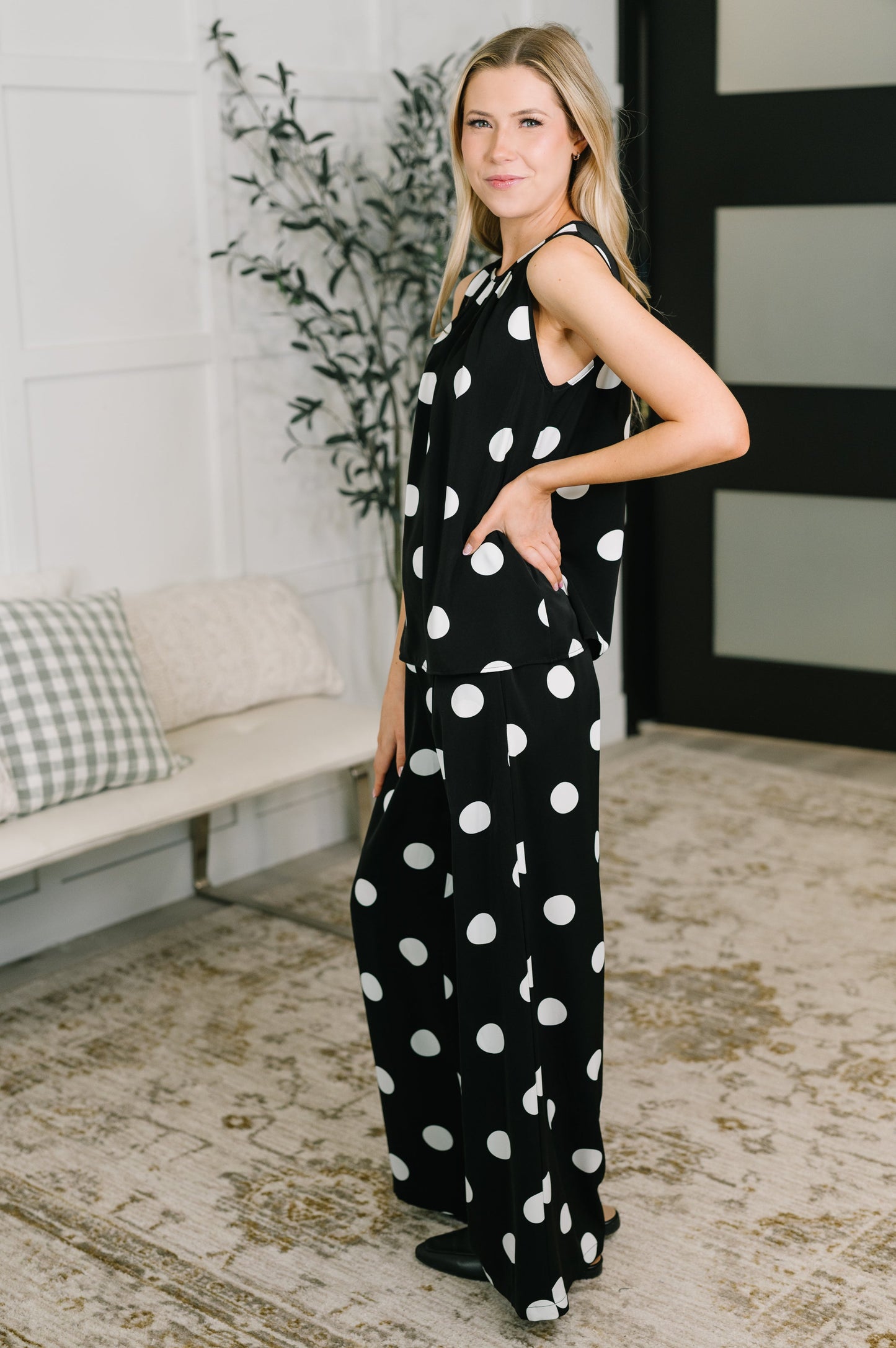 Polka Dot Top and Bottom Set- Fun and Flowy