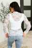 Sheer Intentions Lace Layering Top in Ivory
