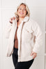 Shrouded in Sherpa Coat in White- by Jodifl
