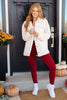 Shrouded in Sherpa Coat in White- by Jodifl