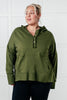 Simple Snug Snap Hooded Pullover- Haptics
