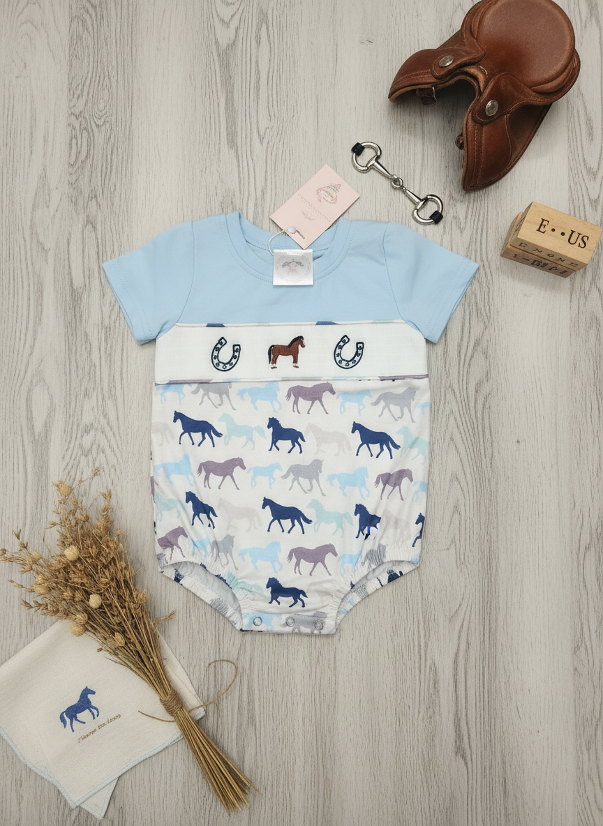 Little Wrangler Smocked Bubble