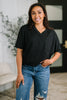 Dolman Top in Black Plus and Regular Size