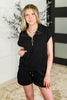 Twenty Four Karat Half Zip Top and Shorts Set