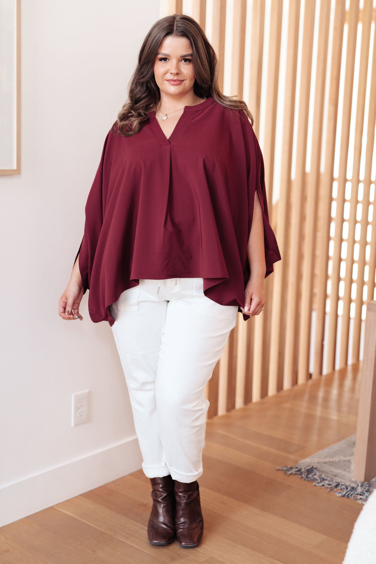 Universal Philosophy Blouse in Wine- Andree by Unit