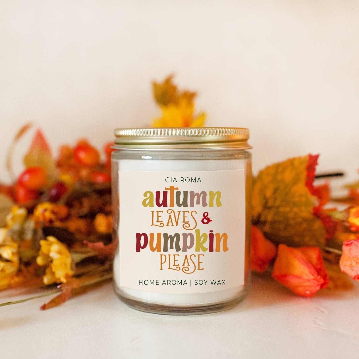 Merry Christmas – Red Currant & Persimmon Soy Candle, Pumpkin Spice Seasonal Fall & Holiday Fragrance
