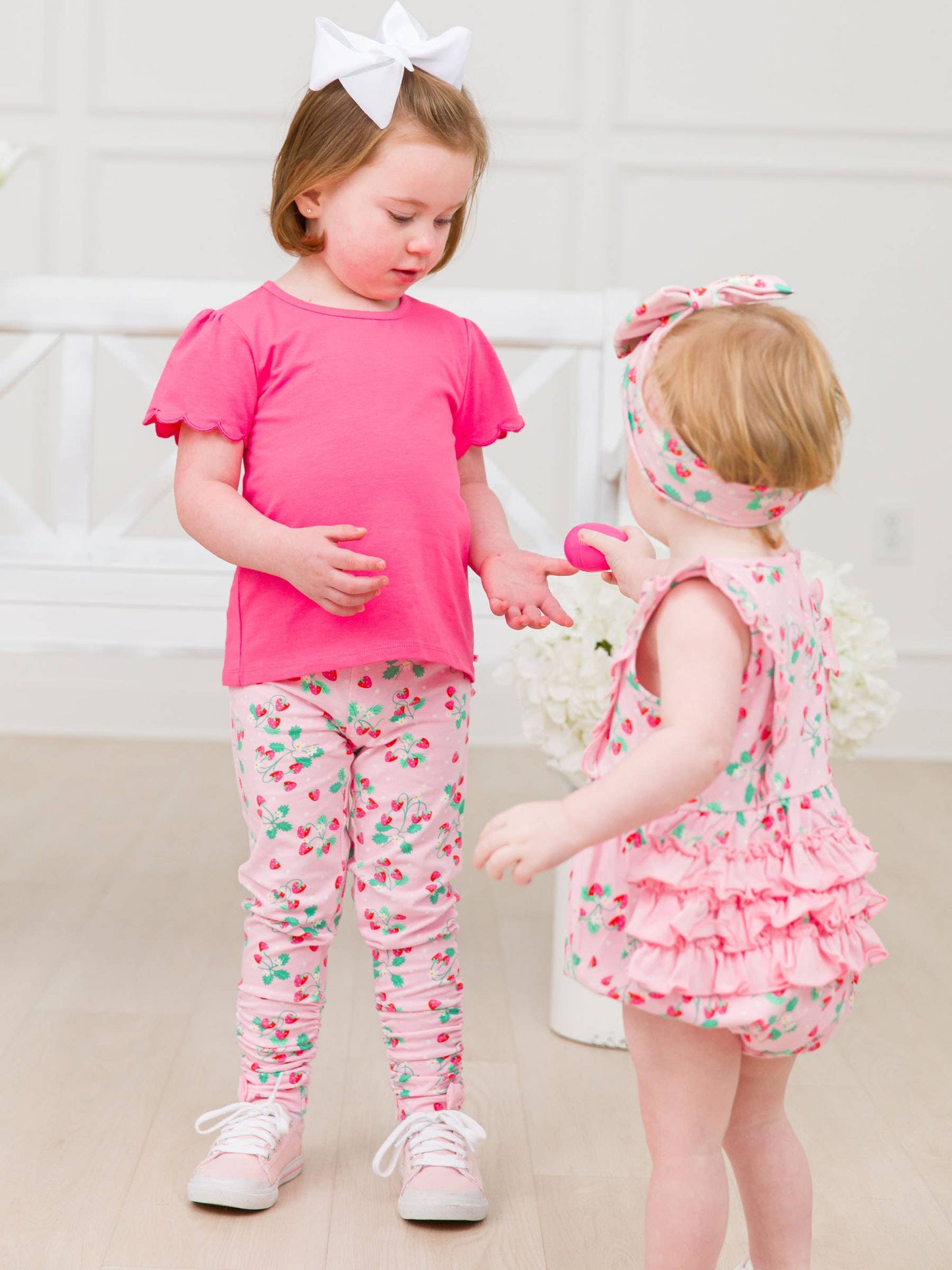 Ruffle Butts Baby Girls Sweet As Strawberries Tank Waterfall Romper