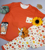 Pumpkin Spice & Leaves Pajamas| Women's Fall Pajama Set- Small Beginnings Boutique