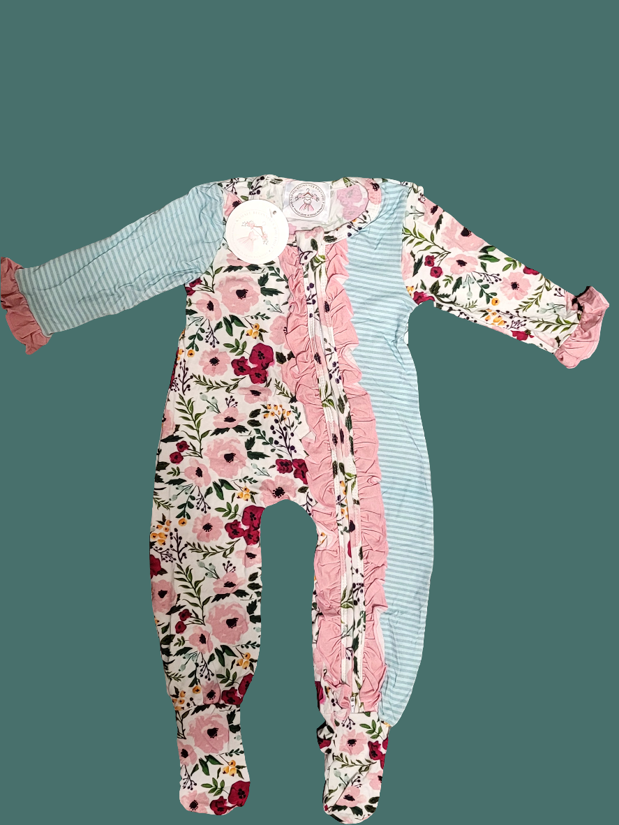 Blush Blossom Bamboo Pajama set- Mommy and me collection