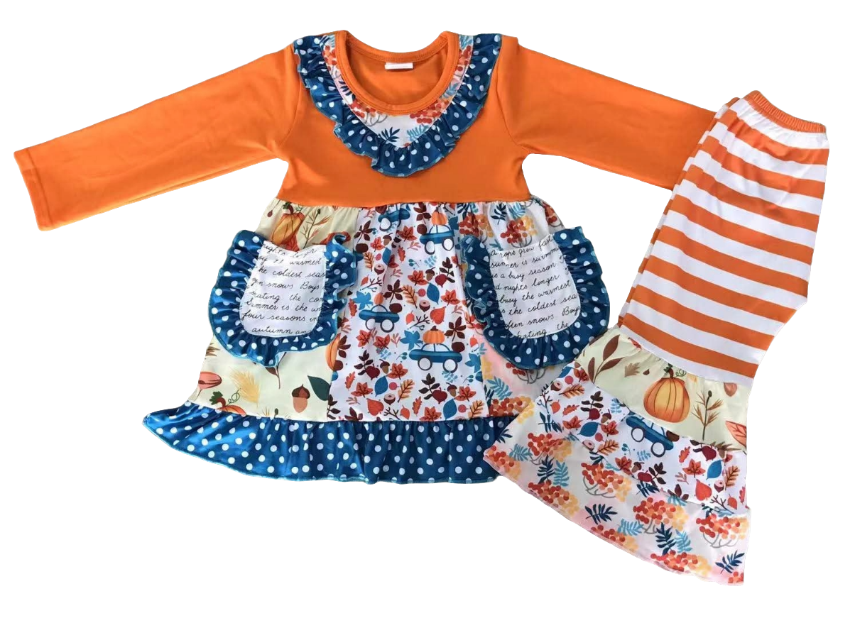 Harvest Bloom Long Sleeve Bell Bottom Boutique Outfit