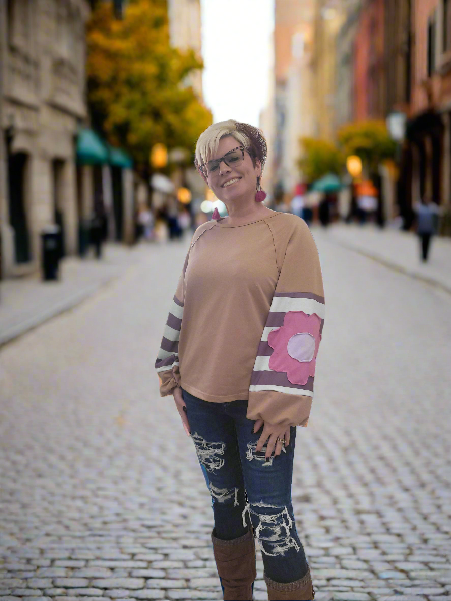 New and Improved Floral Patchwork Top