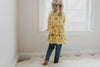 Kids Mustard Rainbow Polka Dot Two Piece Boutique Outfit