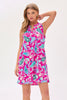 Dear Scarlett Lizzy Tank Dress in Hot Pink and Paisley- Women's