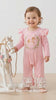 Sweet Meadow Pony Pink Floral Embroidered - Vintage Rocking Horse Romper