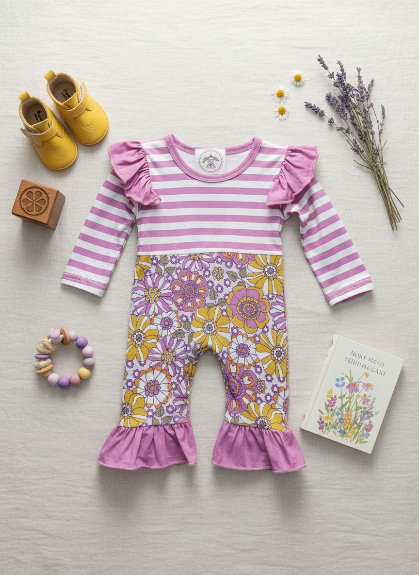 Hippie & Happy Floral Baby Romper
