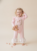 Sweet Meadow Pony Pink Floral Embroidered - Vintage Rocking Horse Romper
